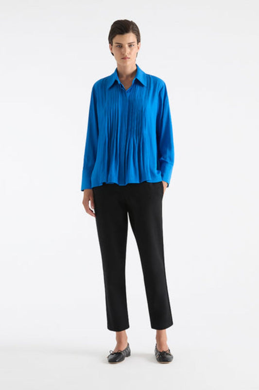 Straw Pleat Shirt Topaz