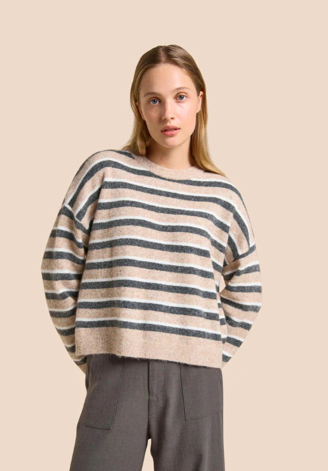 Stripe Otto Knit Latte