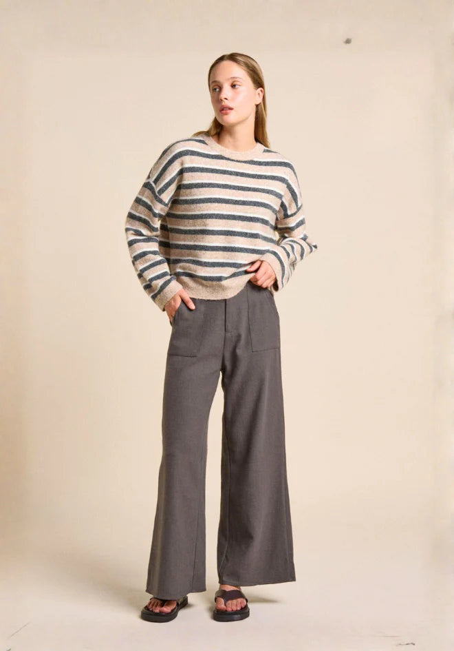 Stripe Otto Knit Latte