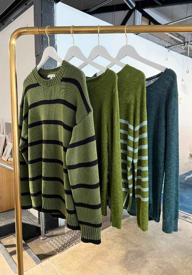 Bobbie Top Moss/Seafoam