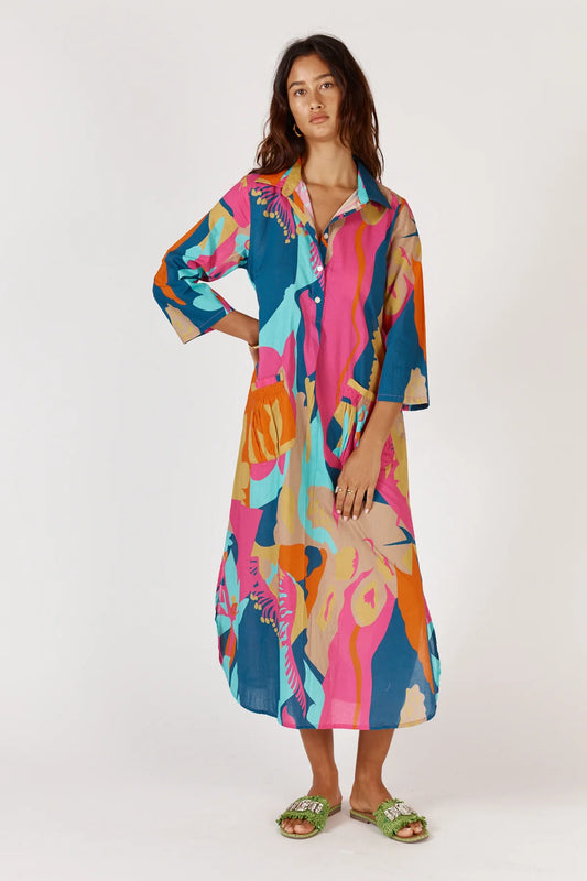 Lotus Bloom Midi Print