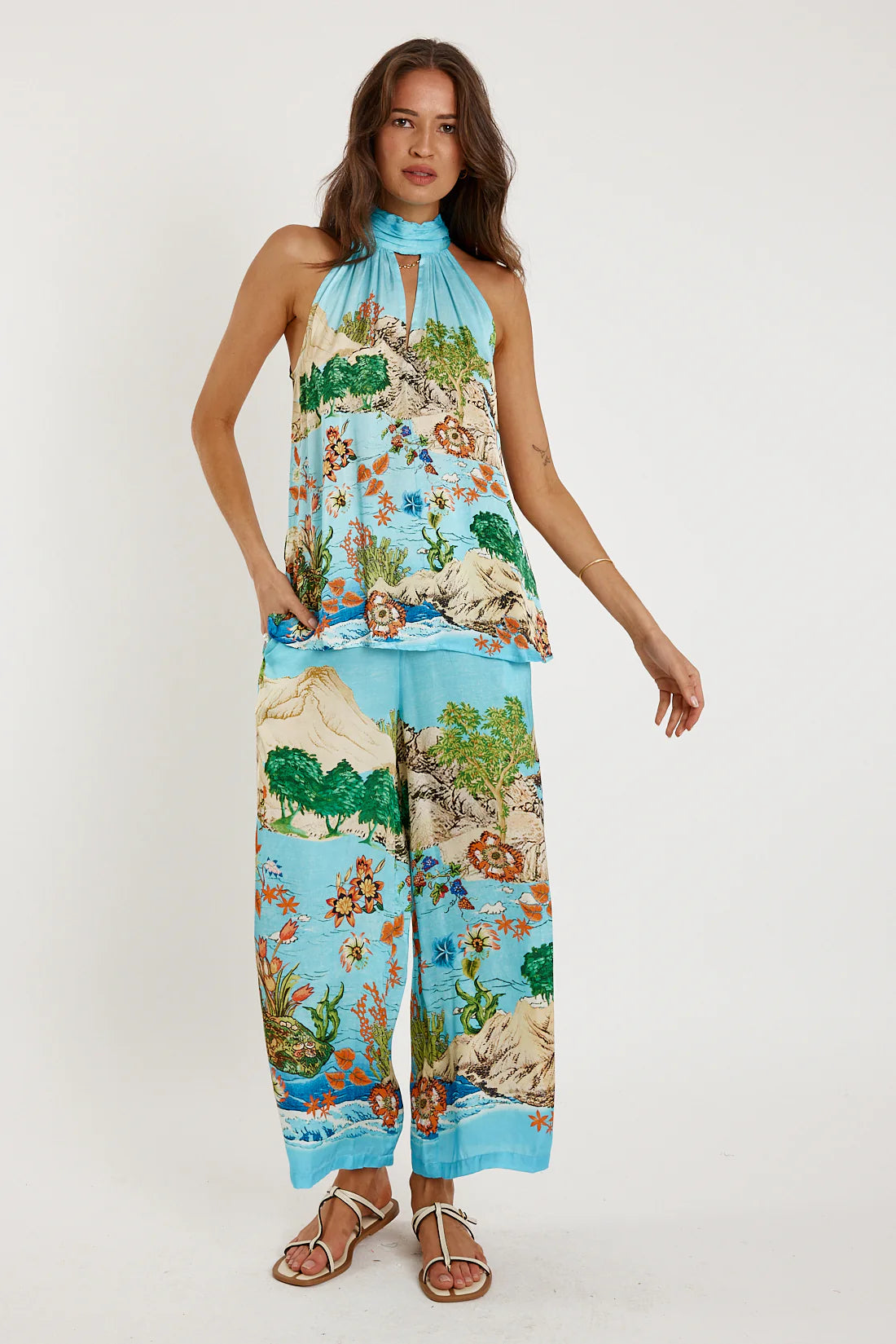 Montpellier Halter Top Print