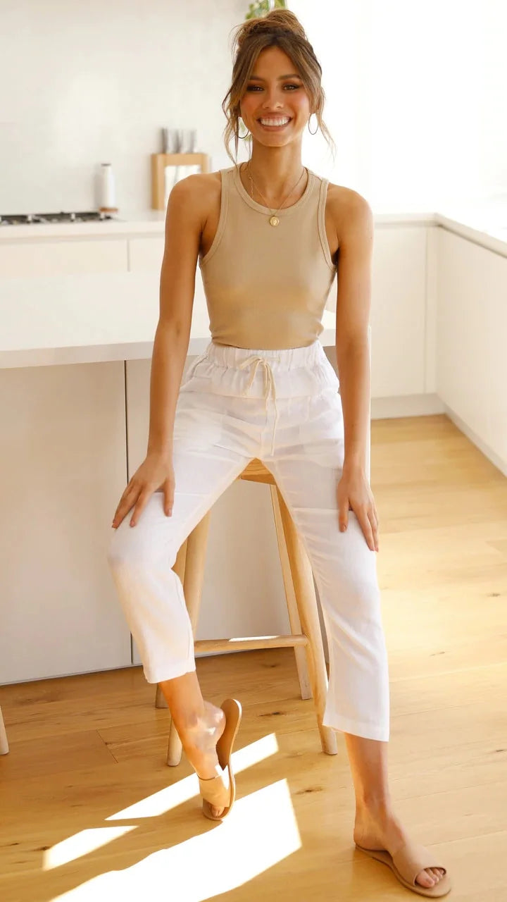 Luxe Pants White