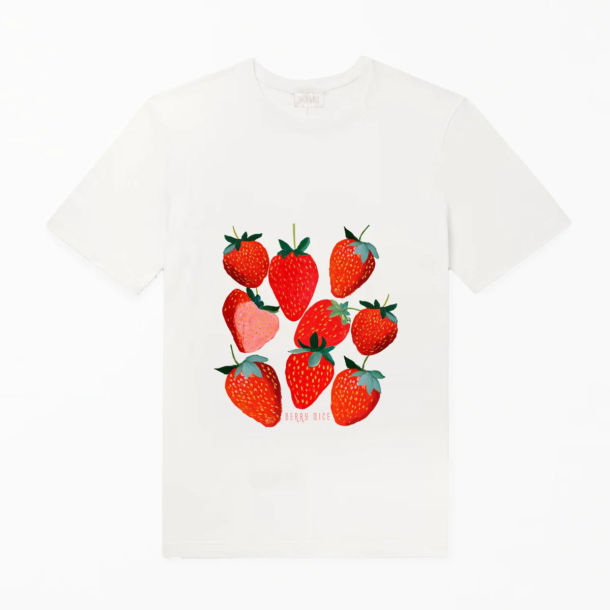 T Shirt White Strawberries Berry Cute