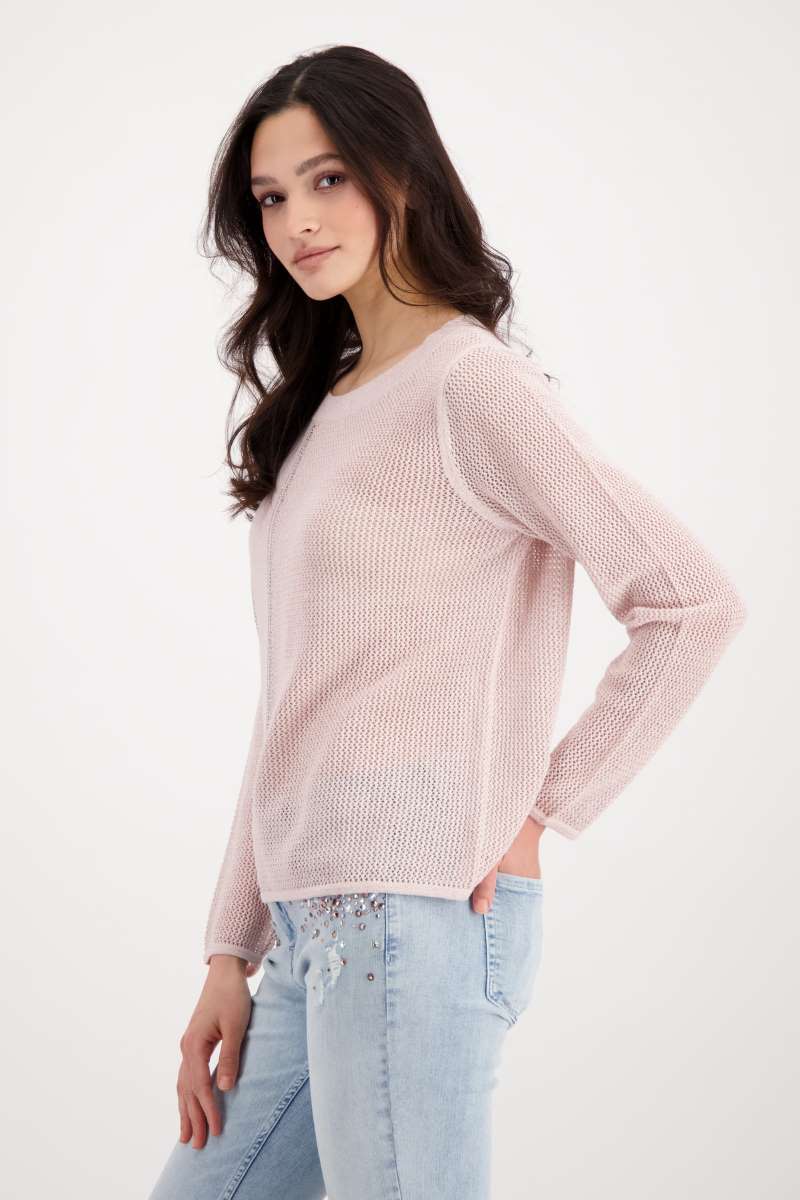 Sweater Ajour Lurex Rose
