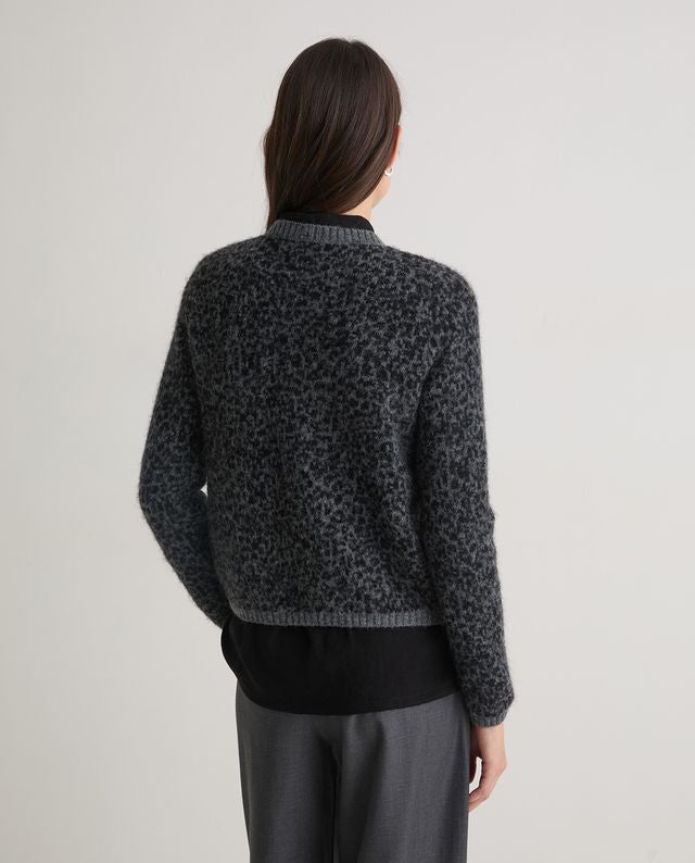 Cardigan Jacquard Animal Print