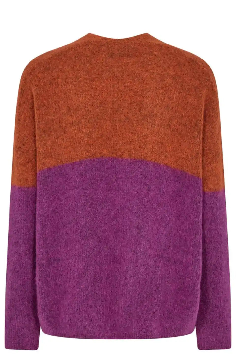 Thora V-Neck Block Knit Vivid Viola