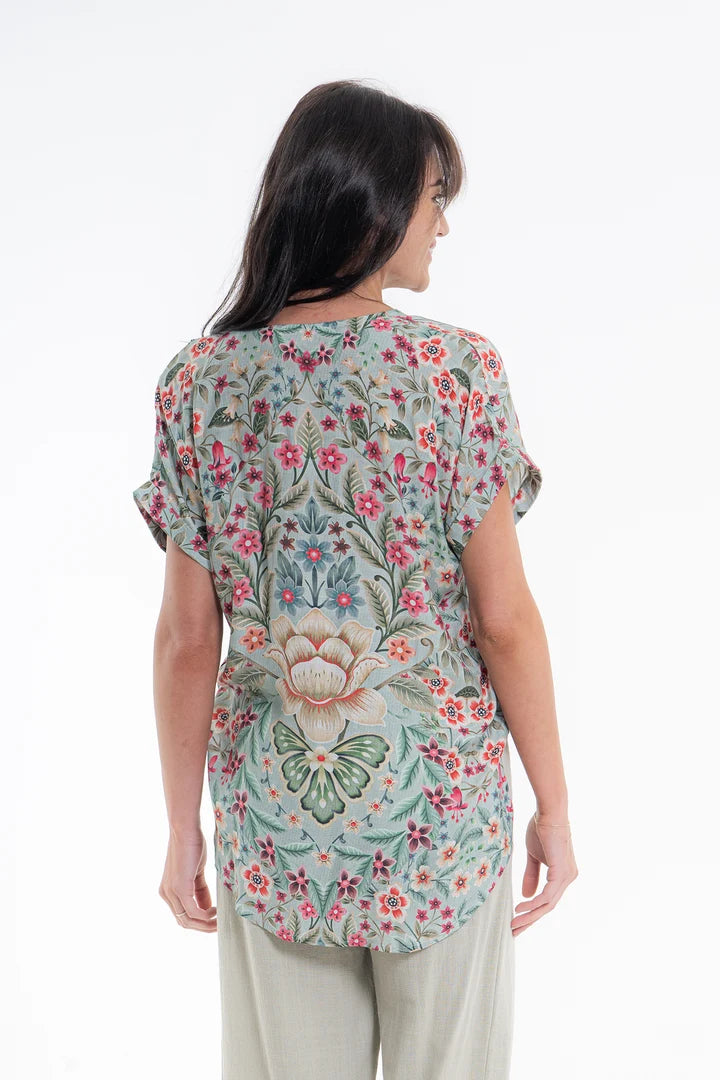 V-Neck Top Vintage Blossom