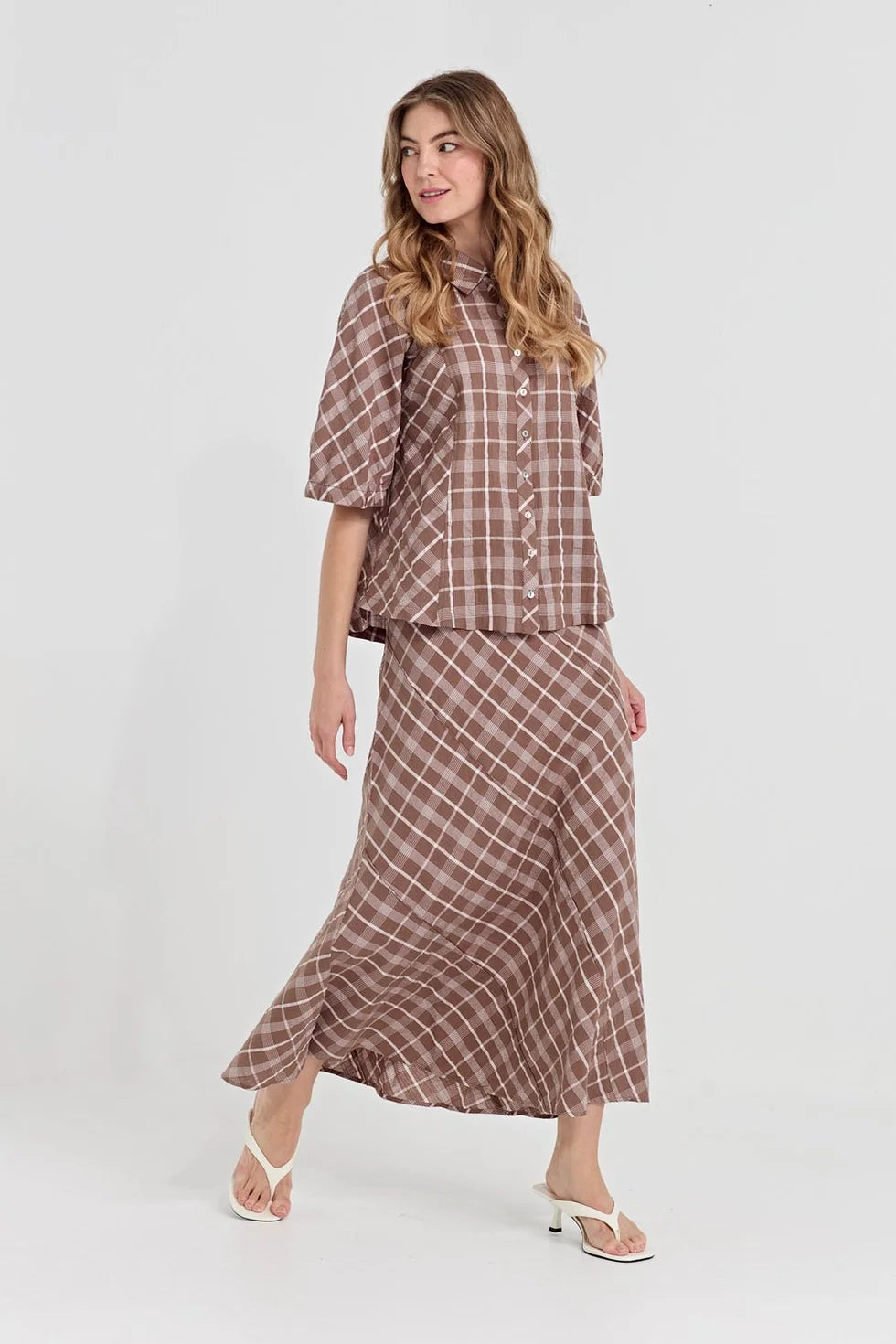 Checkmate Skirt Cocoa