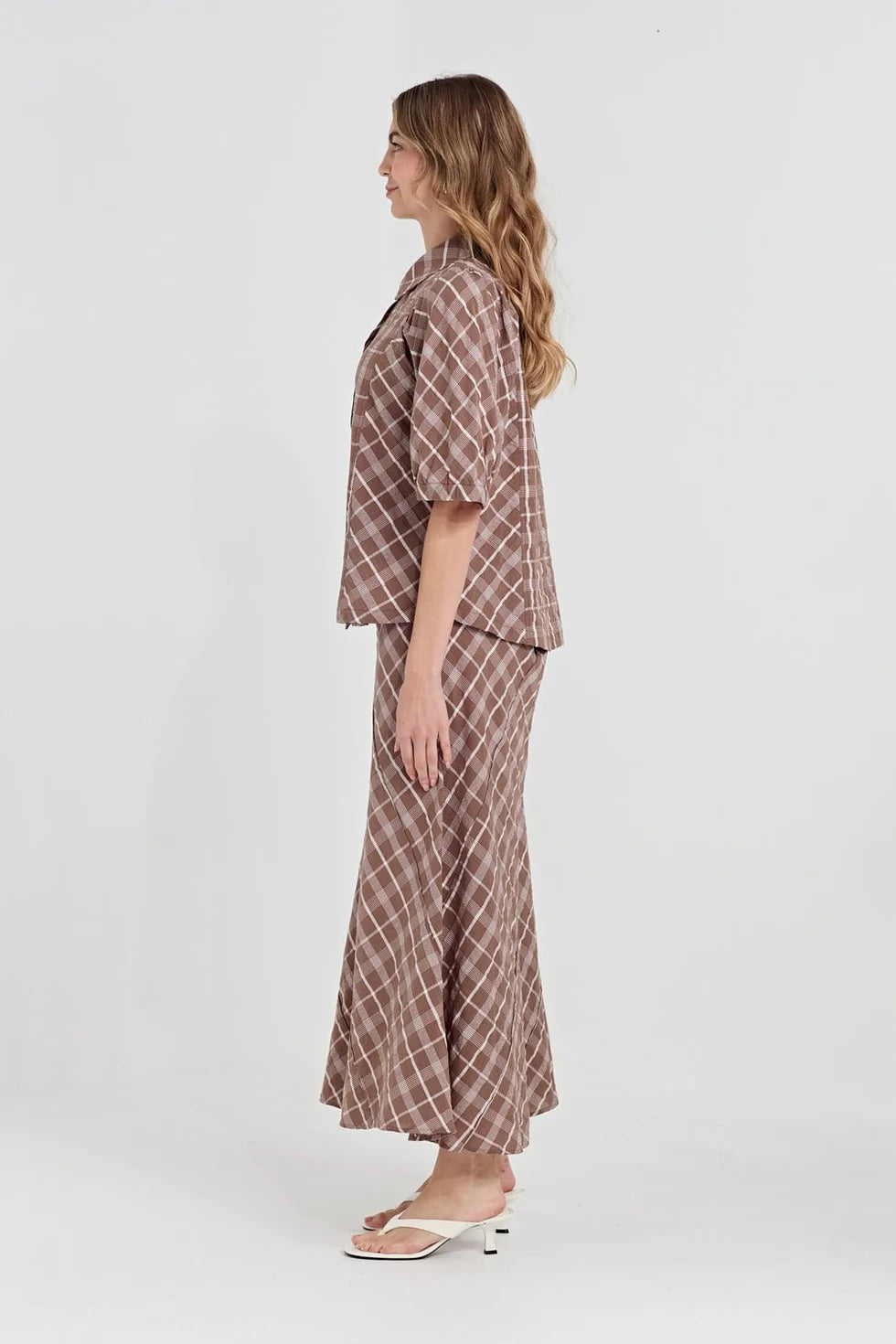 Checkmate Skirt Cocoa