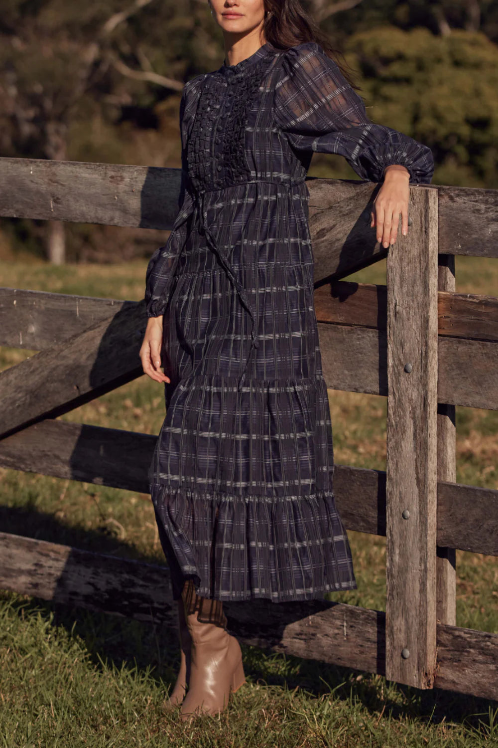 Zeal Dress Ink Black Check