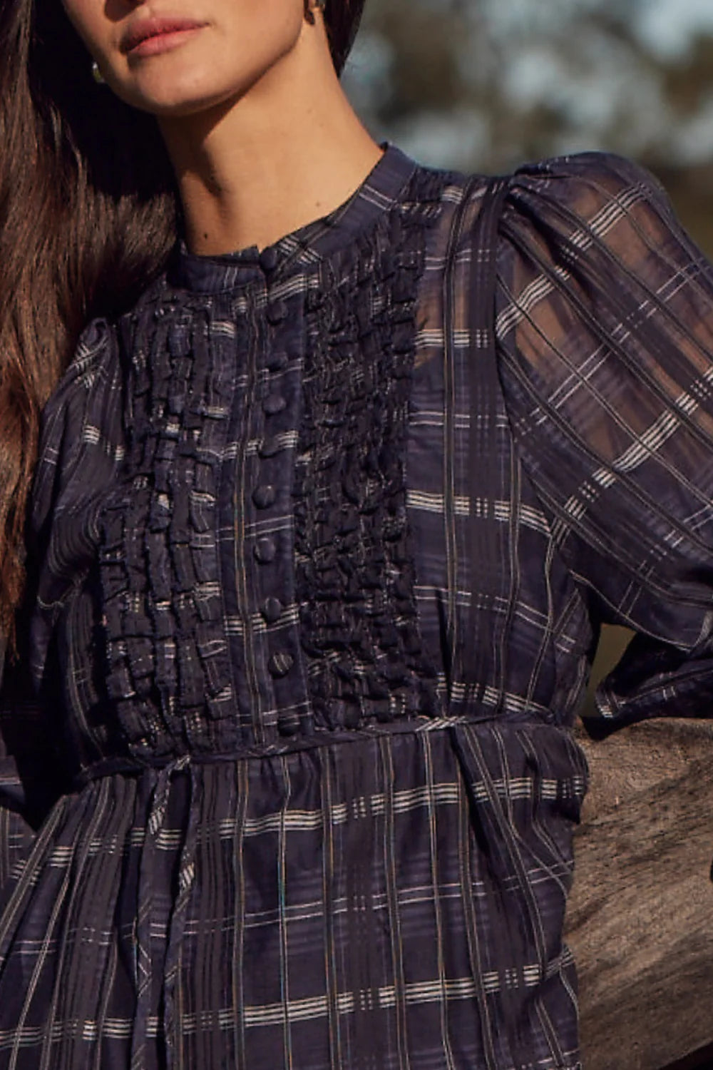 Zeal Dress Ink Black Check